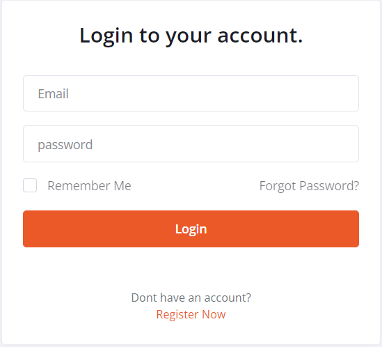 EastCart Login Page