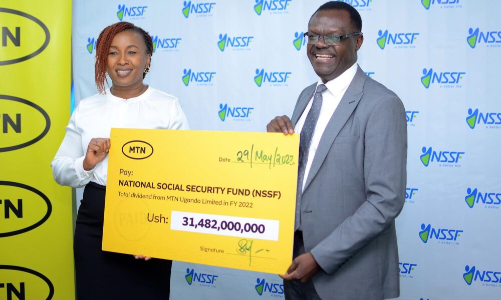 NSSF earns record Shs31.5bn dividend from MTN Uganda