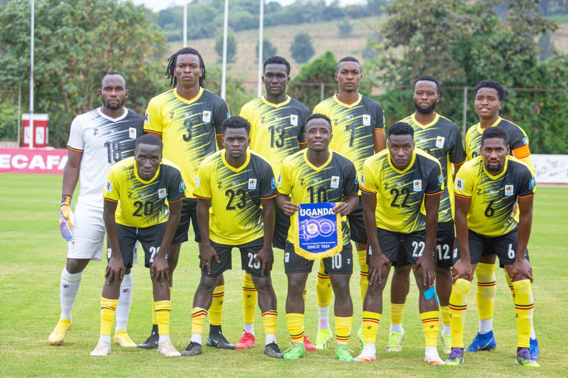 The Uganda Cranes starting XI that took on Tanzania at the Black Rhino Academy Stadium on Tuesday, July 22, 2025.