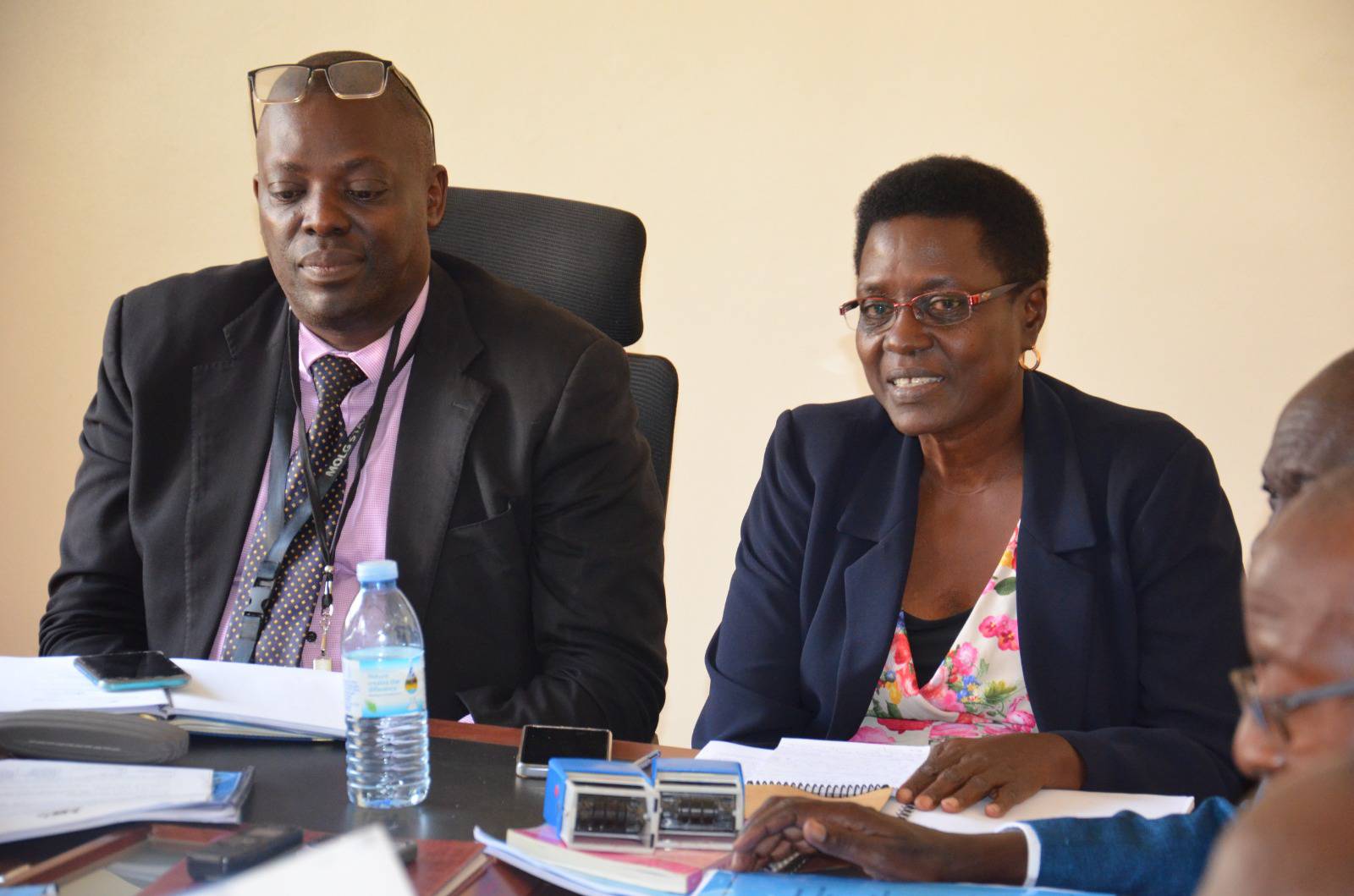 Under-fire Nebbi District Chief Administrative Officer Dorothy Ajwang (R). Photo/Courtesy/File